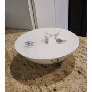 Rosenthal Continental Jet Rose Lidded Bowl Raymond Loewy About 8.5" Gray Rose